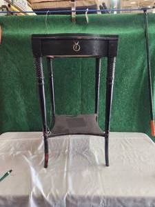 lot 171 image: Black table with drawer - circa 1920s