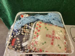 lot 276 image: Selection of crochet blankets