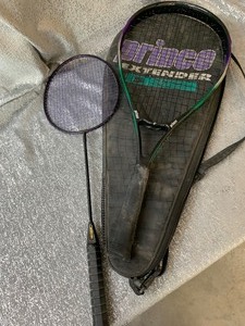 lot 69 image: Nice tennis racquet with bag and a badminton racquet