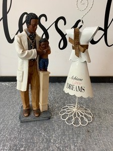 lot 57 image: 2 nice table top decor (medical figurines)
