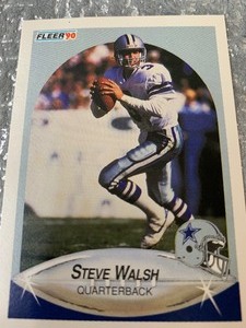 lot 94 image: Steve Walsh trading card - Fleer -1990 - great condition