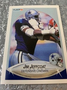 lot 96 image: Jim Jeffcoat trading card - Fleer -1990 - great condition