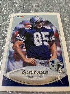lot 97 image: Steve Folsom trading card - Fleer -1990 - great condition
