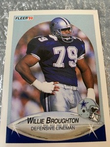 lot 100 image: Willie Broughton trading card - Fleer -1990 - great condition