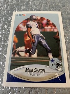 lot 103 image: Mike Saxon trading card - Fleer -1990 - great condition