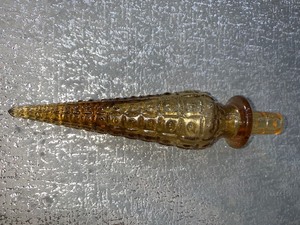 lot 130 image: Vintage amber Empoli genie bottle decanter stopperMercari -see pics