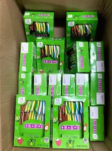 lot 26 image: Lot Of 20 - New Brachs Elf Candy Canes, 12 Ct, 5.3 Oz Per Box - As Shown