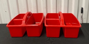 lot 41 image: Lot Of 2 - New Wexford Combo Utensil Cubby, Red - As Shown