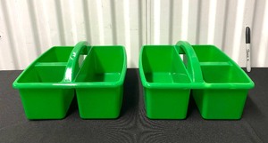 lot 44 image: Lot Of 2 - New Wexford Combo Utensil Cubby, Green - As Shown