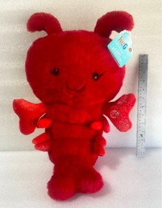 lot 125 image: New With Tags Hug Me Light Up Red Lobster Plush Stuffed Animal With Light Up Cheeks - As Shown - Retails $28