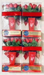 lot 151 image: Lot Of 4 New - Nice One Dozen Roses Belgian Milk Chocolate, Roses in Gift Box With Bow, 1.69 Oz Per Box - As Shown - Total Retail $80