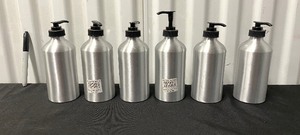 lot 194 image: Lot Of 6 - New Other AP-12 12Oz. Aluminum Pump Soap Containers - As Shown