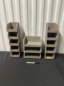 lot 284 image: Lot Of 13 - (10) Small & (3) Large Bins - In Condition As Shown