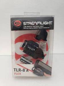 lot 340 image: Streamlight TLR-8A 500 Lumen Low Profile Tactical Weapon Light w Red Laser & HighLow Switch included