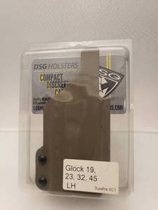 lot 213 image: CDC IWB Handgun Kydex Holsters With Light - Gun-b un-model-glock-19-more - Xc1-light - Left - E2-tan