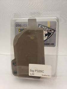 lot 210 image: CDC IWB Handgun Kydex Holsters With Light - Gun-b del-sig-p320c-p320-sub - Xc1-light - Left - E2-tan