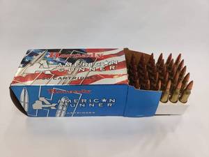 lot 206 image: Hornady American Gunner .223 REM 55gr Hollow Point Ammo.  50 Rounds.  SINGLE BOX