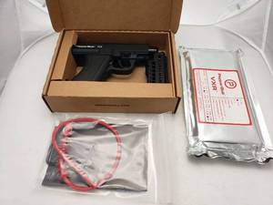 lot 203 image: NEW PepperBall Tactical Compact Pistol w 2 Magazines w 50 Live-X PepperBall Projectiles