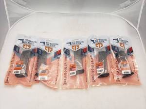 lot 553 image: Lot of 5 Elite Tactical Systems ETS Glock 19 9mm 15-Round Magazines