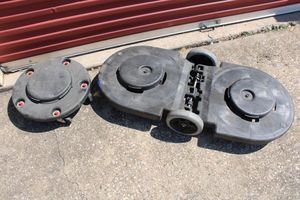lot 89 image: Dual Trash Bin Dolly and Single Trash Bin Dolly as shown