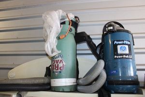 lot 46 image: (2) Commercial Backpack Vacuums - Powr-Flite and Pro-Team brands