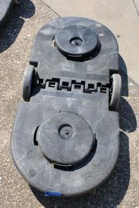 lot 13 image: Double Trash Container Dolly