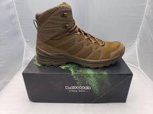 lot 108 image: NEW Lowa Innox Pro GTX Mid Tactical Boots 310830 Size US Mens 12 - Coyote Tan