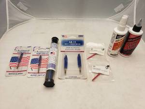 lot 131 image: Large Gun Cleaning Lot.  Includes Brushes, Bore Brushes, Lube, Degreaser &amp More