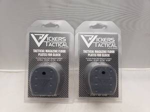 lot 246 image: Vickers Tactical for Glock� Magazine Floor Plate 5 Pack   Grey - QUANTITY 2 - BID IS TIMES THE QUANTITY