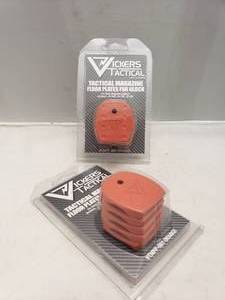 lot 247 image: Vickers Tactical for Glock� Magazine Floor Plate 5 Pack   Orange - QUANTITY 2 - BID IS TIMES THE QUANTITY