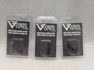 lot 320 image: Vickers Tactical for Glock� 42 and 43 Slide Stop - QUANTITY 3 - BID IS TIMES THE QUANTITY