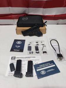 lot 303 image: WOW NEW FN 590 Compact MRD 9mm Pistol w 2 Magazines & Case