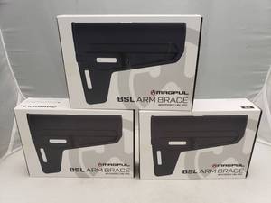 lot 693 image: Magpul BSL Arm Brace Milspec   Black - QUANTITY 3 - BID IS TIMES THE QUANTITY