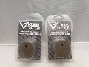 lot 376 image: Vickers Tactical for Glock� Magazine Floor Plate 5 Pack   Tan - QUANTITY 2 - BID IS TIMES THE QUANTITY