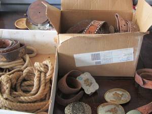 lot 57 image: large lot of Western Belts and Buckles - W ROPE
