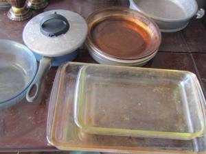 lot 72 image: Casserole dishes- PAN- pie plates and more