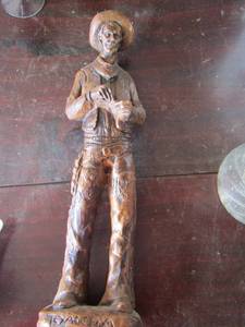 lot 127 image: 16 Texas carved wooden man sculpture