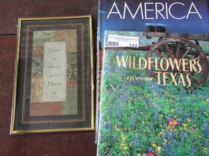 lot 143 image: American book- Texas wild flower book- home wall art 612