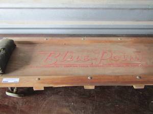 lot 166 image: Blue Point Snap-On  MECHANICS CREEPER WOODEN VINTAGE
