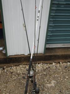 lot 168 image: fishing poles with reels