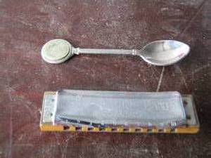 lot 14 image: Marine Band Harmonica - WINSOR Castle Spoon