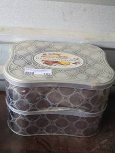 lot 182 image: 2 large tin cans