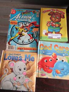 lot 197 image: 3 KIDS BOOKS & ACTION COMIC #526