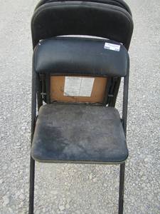 lot 238 image: FOLDING CHAIRS BLACK - QTY 3