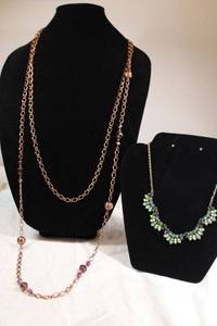 lot 7 image: Signed 2028 necklaces. See descriptions.