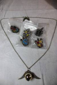 lot 8 image: Harry Potter jewelry. see descriptions.