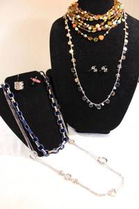 lot 35 image: Lia Sophia jewelry. See descriptions.