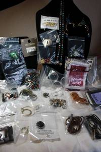 lot 134 image: Jewelry findings and fittings.