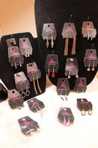 lot 60 image: (17) Paparazzi decommissioned (dead stock) ear wire earrings on branded cards (12 count). Hang cards are cut when decommissioned but earrings intact)