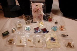 lot 54 image: (20) Lapel pins. Many are enamel. Varying designs, styles, ages.